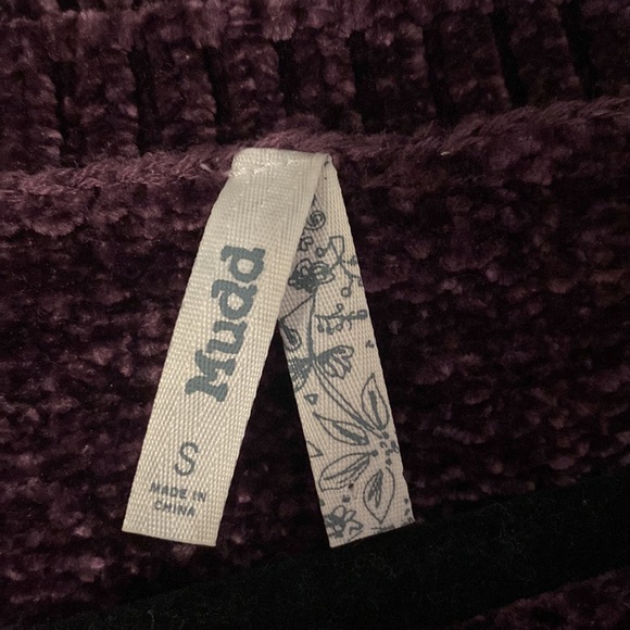 Dark Purple Fuzzy Knit Sweater - Picture 3 of 5